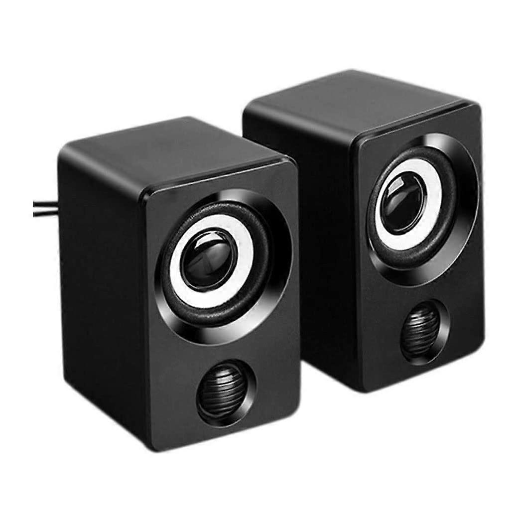 Computer Speakers Wired USB Multimedia Speakers for PC, Desktop, Laptop, 2.0 Stereo Sound System, Compact Design