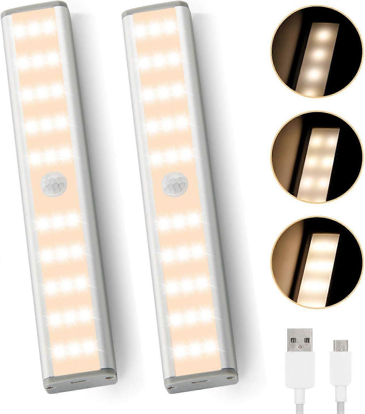 Motion Sensor Cabinet Lights - 30 LED Rechargeable Night Lights
