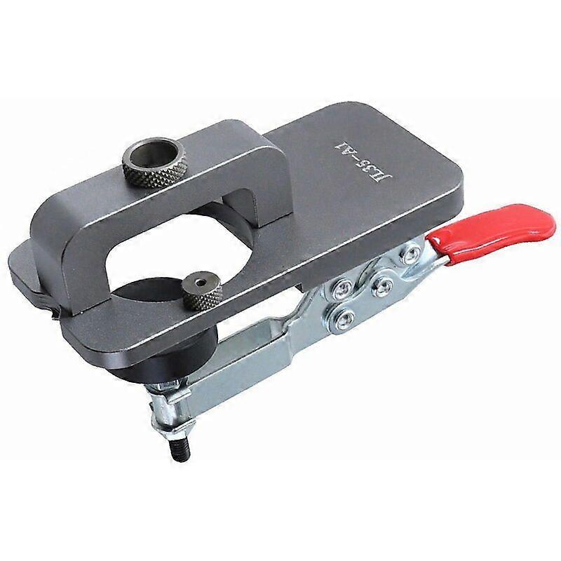 35mm Hinge Hole Drilling Jig Set Hinge Hole Locator Guide Kit Hinge Hole Opening Tools for Kitchen Cabinet Doors Furniture, Model: Silver