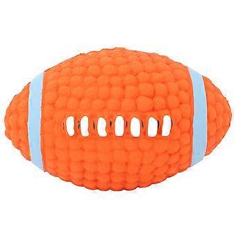 Rugby Shaped Dog Toy Ball Sound verlicht angst Multifunctionele kauwbare rugby hond speelgoed bal L