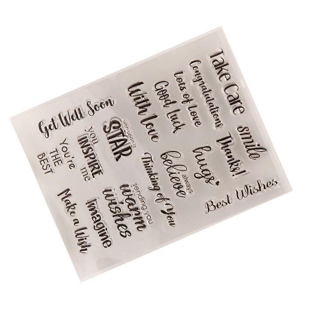 Blessing Words Clear Stamp for Scrapbookig Decorations Transparent Seal Stamp