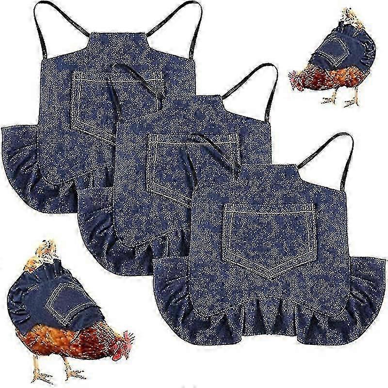 3 Pack Adjustable Chicken Saddle Chicken Jacket Hen Apron With Elastic Strap Poultry Protector For Small, Medium And Large Hens - Pjun