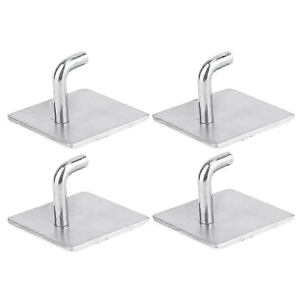 4pcs Hook Hook Hanger Wall Mounted Kitchen Bathroom Suction Wall Hooks Clothes Hook &My