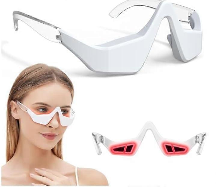 UnderEye Red Light Therapy Glasses with 3D Fit  Microcurrent Massage  Eye Care