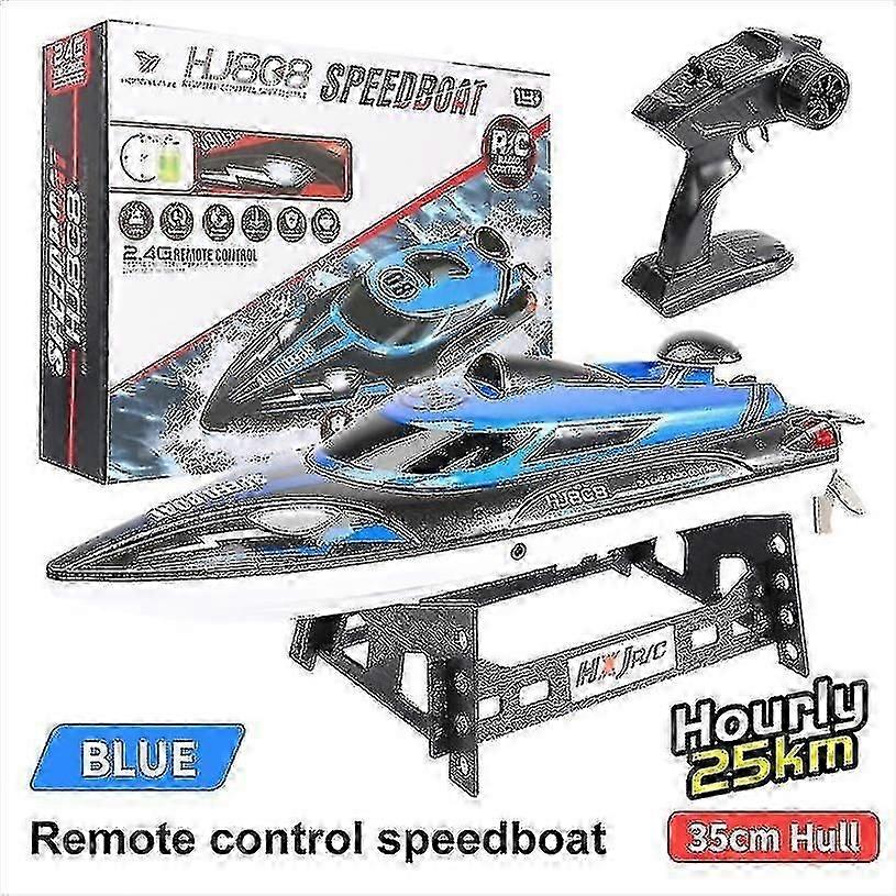 Hj808 Rc Boat 2.4ghz 25km/h High-speed Remote Control Racing Ship Water Speed Boat Children Model To