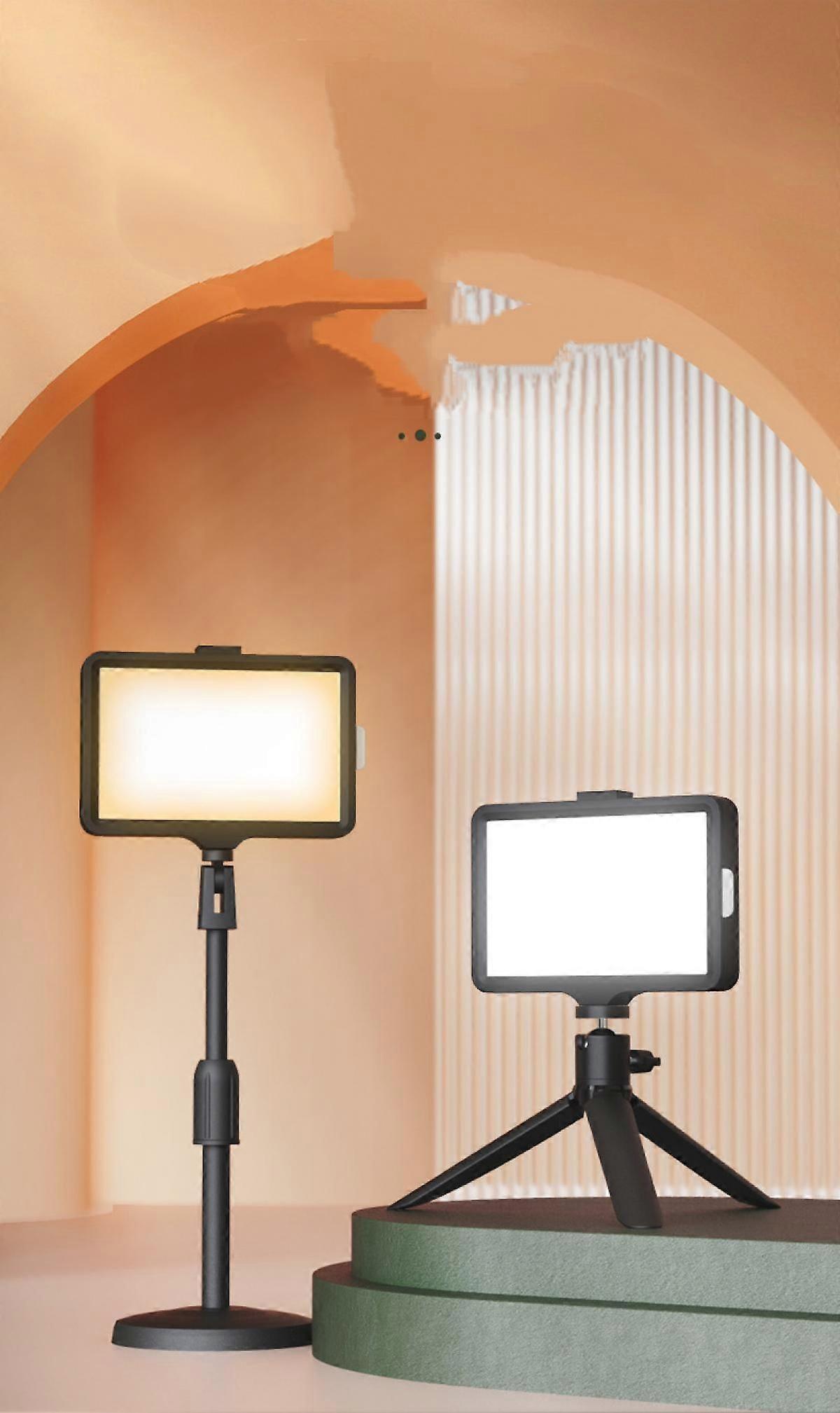 Kit d’éclairage de photographie portable Lumière vidéo LED à intensité variable avec support et filtres de couleur pour la prise de vue en studio vidéo photo sur table / bas angle