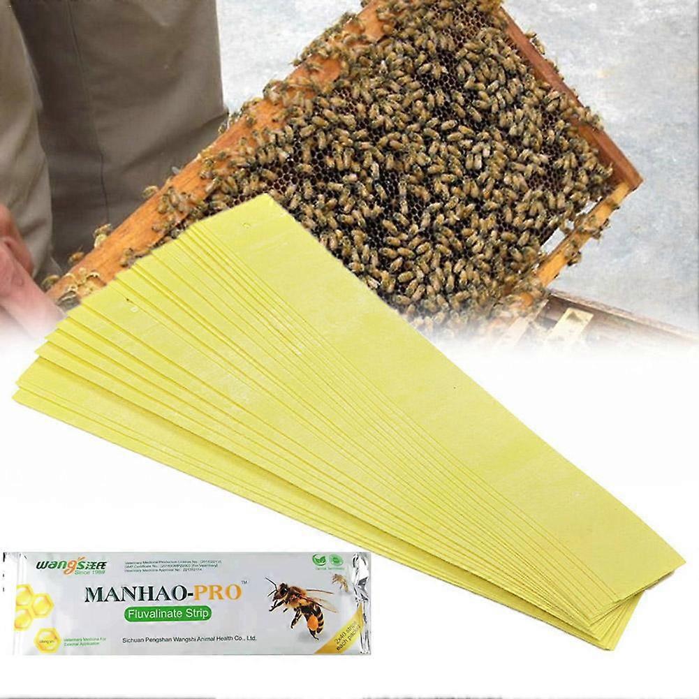 80Pcs Fluvalinate Strips Varroa Bees Beekeeping Strips Beekeeping Tablets