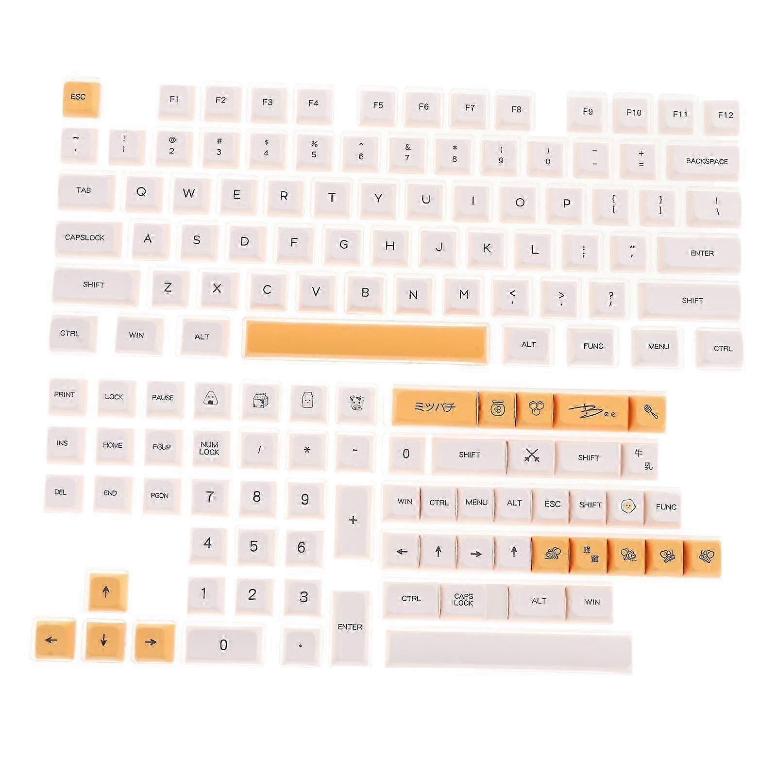 140-Key PBT Kit Xda Replaces Assembly for Mechanical Keyboards 84/98/104 Compact Layout Keyboards for Cherry