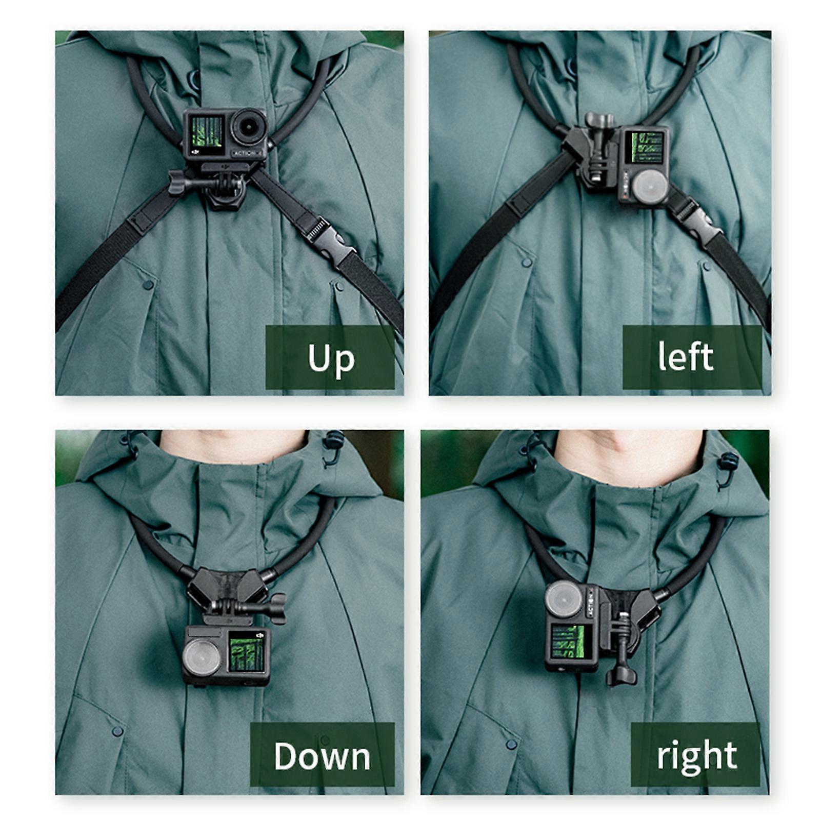 POV Neck Mount for Action Cameras: Comfortable, Adjustable, and Quick Release Design