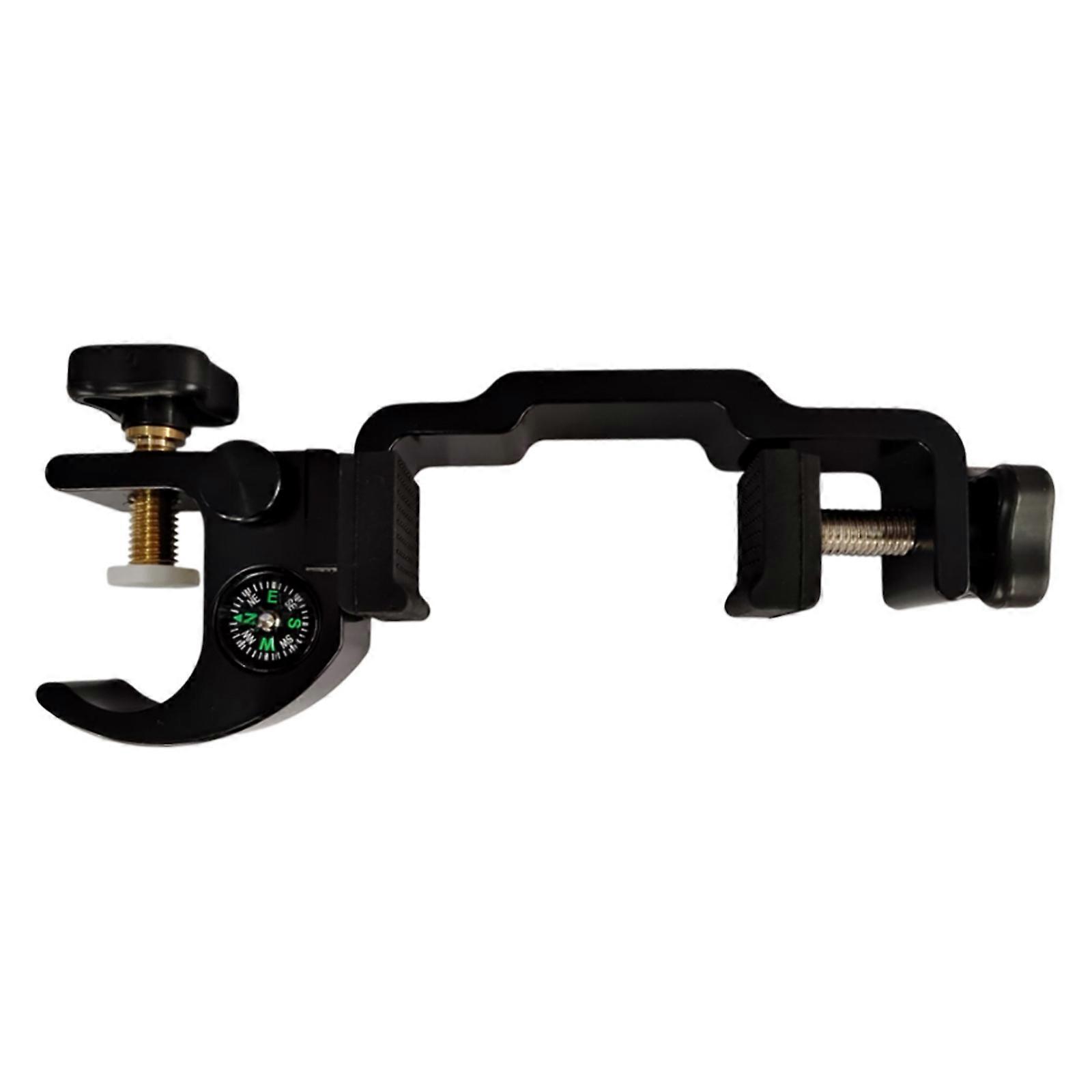 Poles Clamp with Compass and Open Data Collector Cradle Angle Adjustable Mount Universal Poles Holder Mount Portable