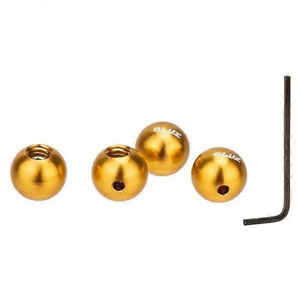 2x4Pcs Brake Cable End Caps Set Ball Hat Multi-Color Cable Tips Gold