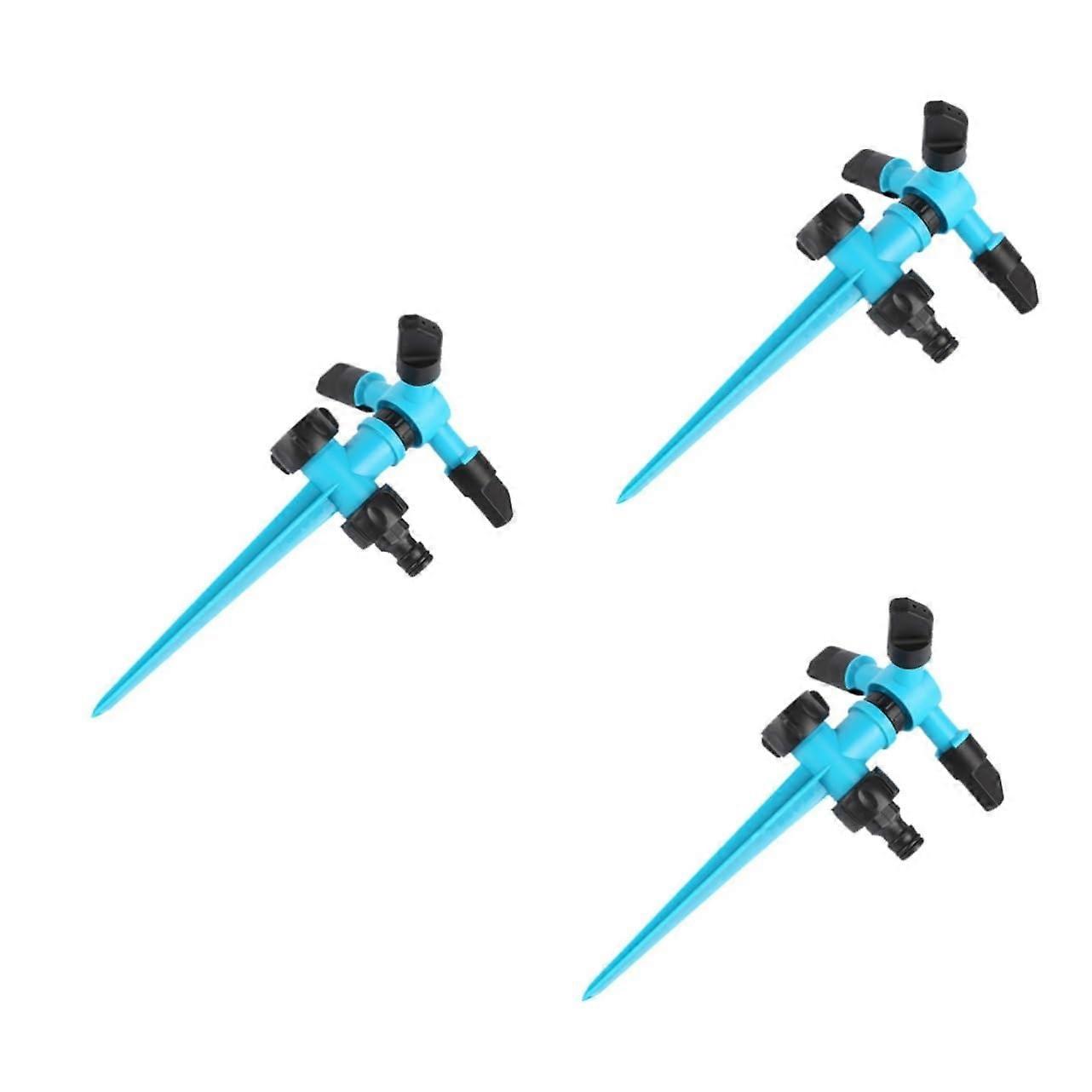 Pack of 3 Watering Machine, Automatic Watering Tips, Ground Installation Water Sprinkler, Blue
