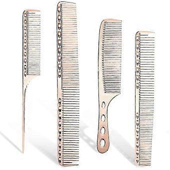 4 Types Metal Comb Professional Barber Aluminum Dressing Comb