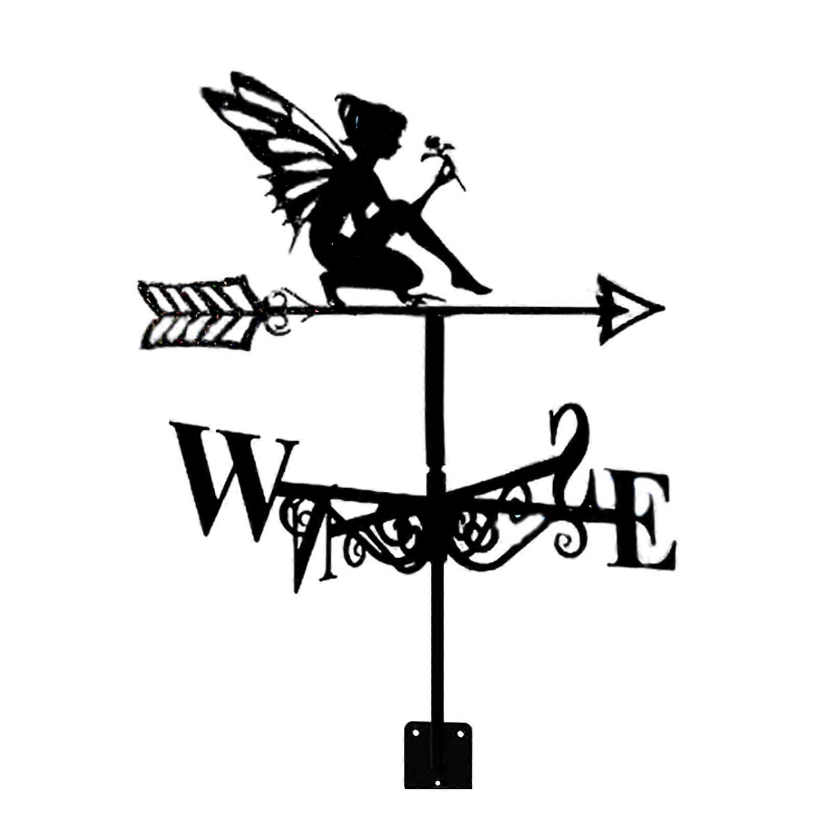 Farmhouse Wind Vane For Barn Roof, Butterfly Wing Weather Vane, Retro Durable Wind Direction Indicator, Garden Decor