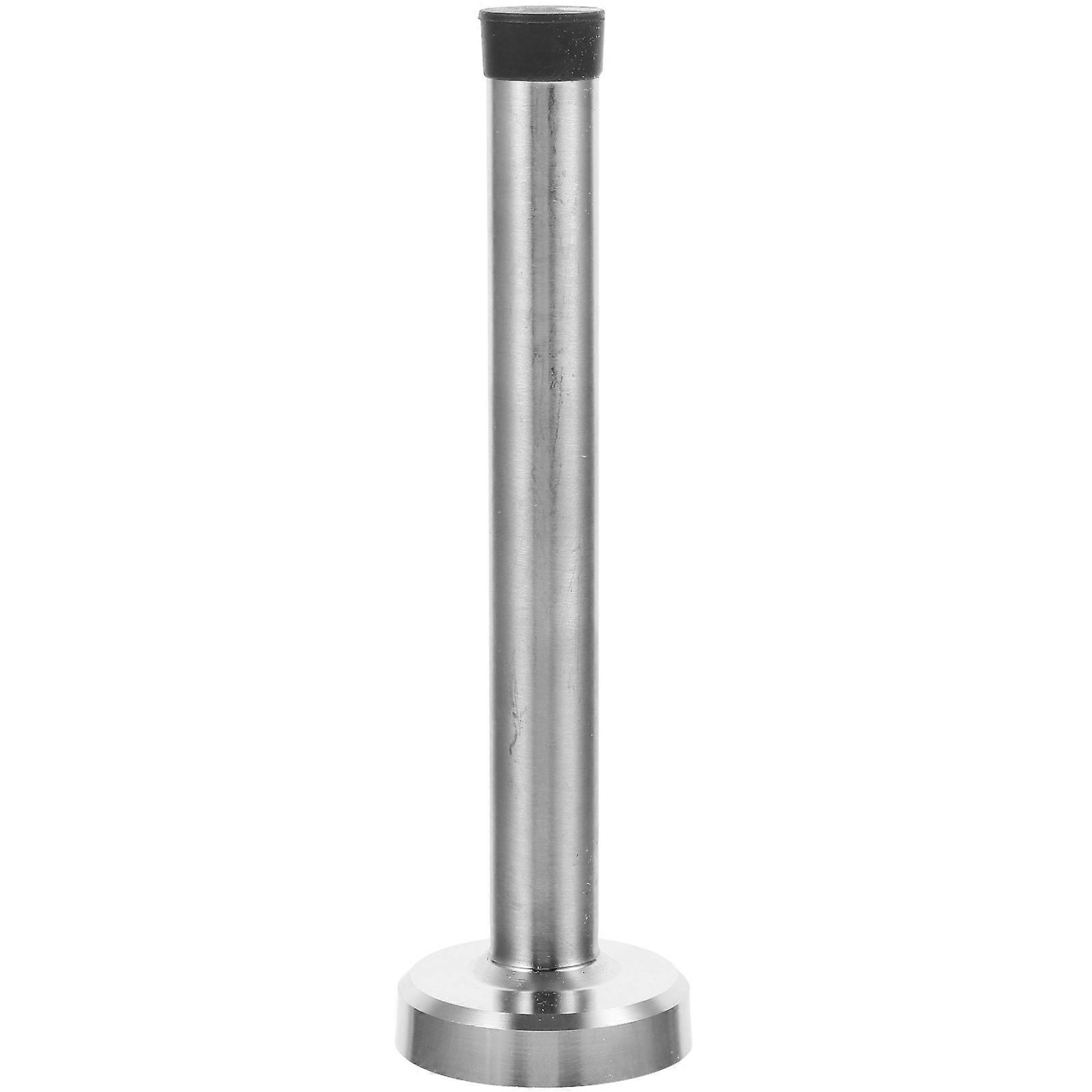 Wall Mounted Door Stopper with Noise Reducing Rubber Tip, Brushed Satin Stainless Steel Wall Protector, Impact Dispersion Bumper for Floor Mounted