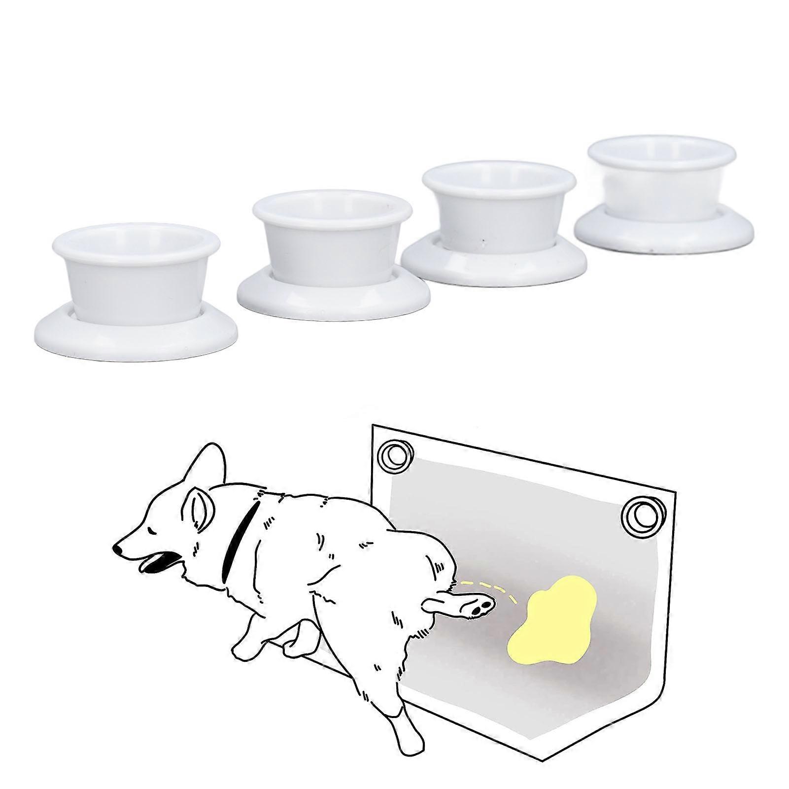 4 יחידות מחזיק כרית אימון לסיר מגנטים חזקים מחזיק כרית פיפי רב תכליתי לחיות מחמד קטנות עד גדולות לבן 