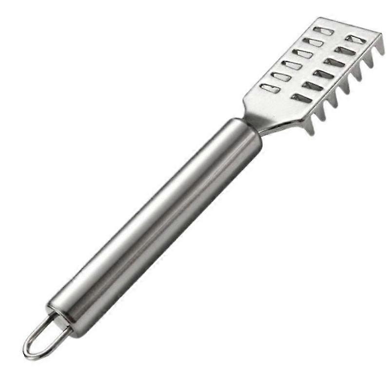 Silver (A)$ Fish scaler, stainless steel fish scaler, fish scale remover, scale brush, household tool