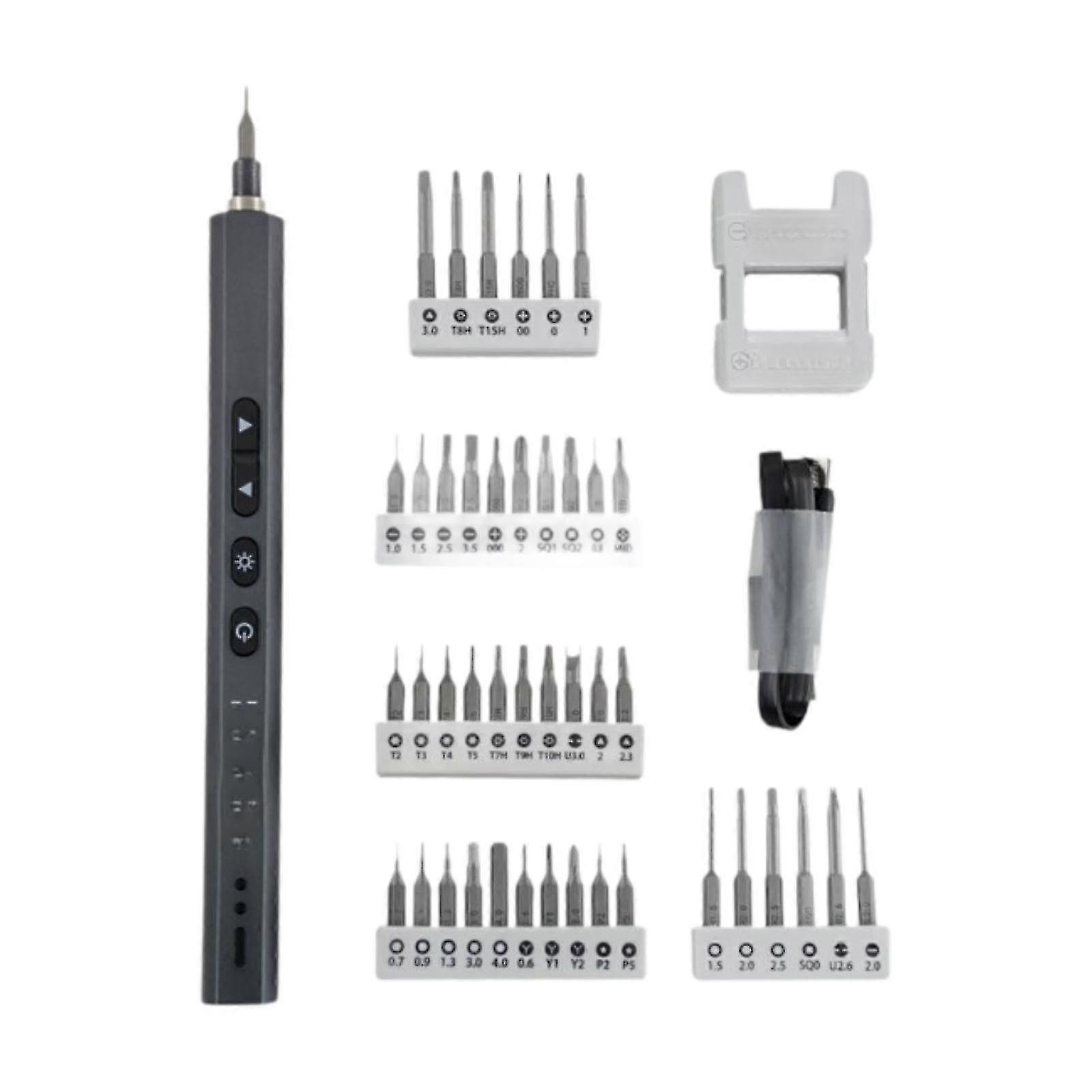 Compact Electric Screwdriver Set Ideal for Repairing Watches, Cameras, and Laptops