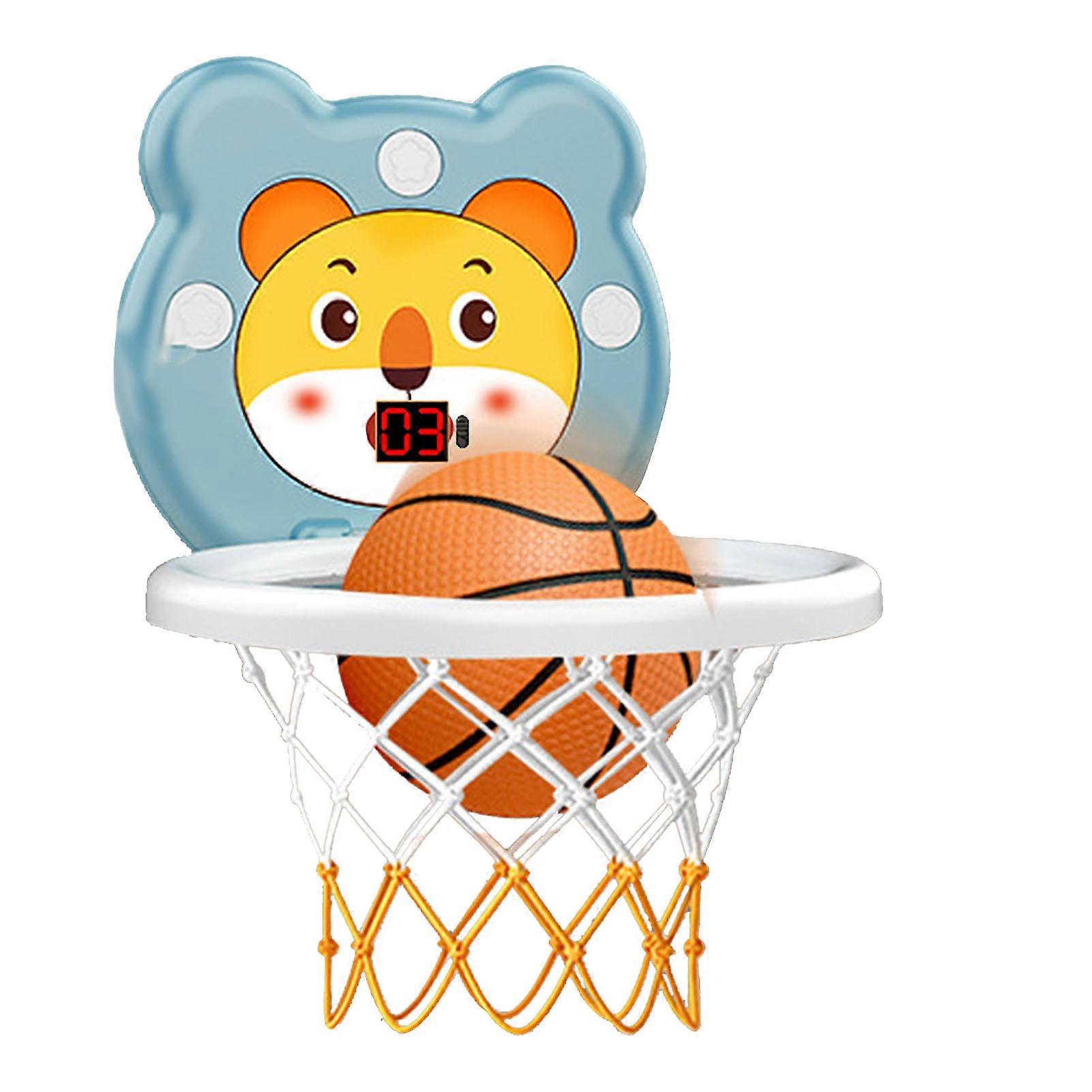 Mini Basketball Hoop Set with Suction Cup, 29cm Board, Blue