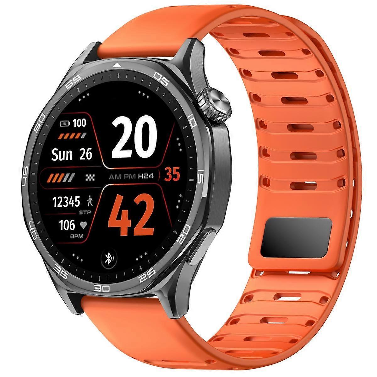 Correa de reloj de silicona transpirable magnética Universal Shark 22 mm