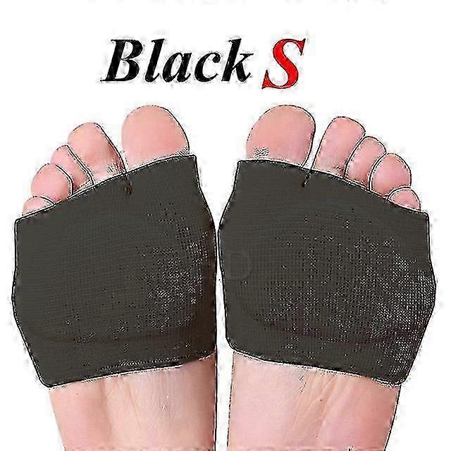 Coussinets d’oignon en silicone pour les orteils - Coussinets en gel noir à l’avant-pied de taille S