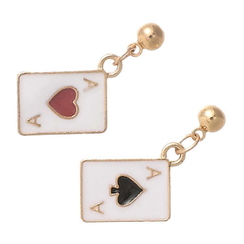 Stylish Heart Earrings, Unique Playing Card Theme, Suitable for All Gifting Needs