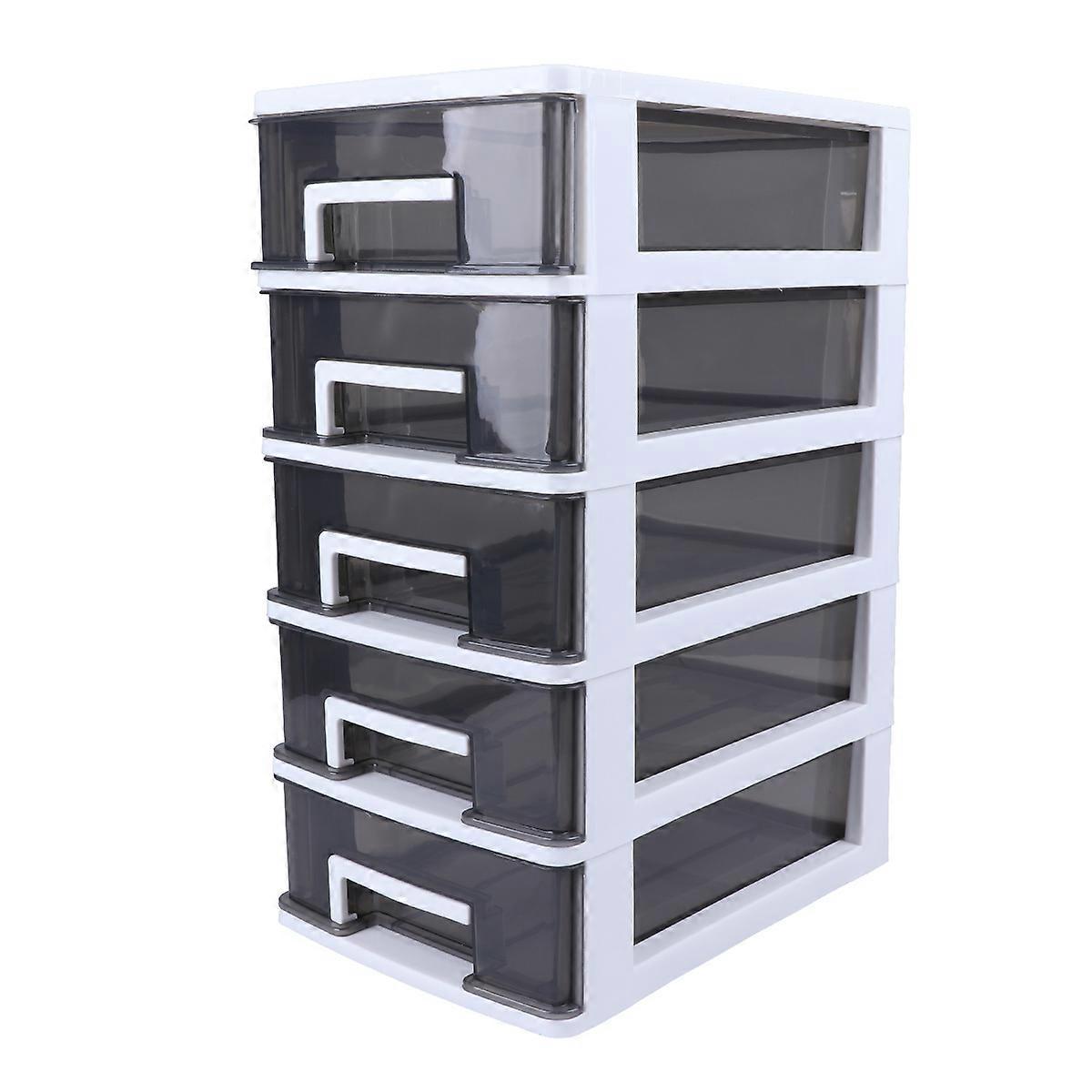 Plastic Storage Drawers with 5 Drawers – Black Office & Bedroom Drawer Organizer Tower Unit
