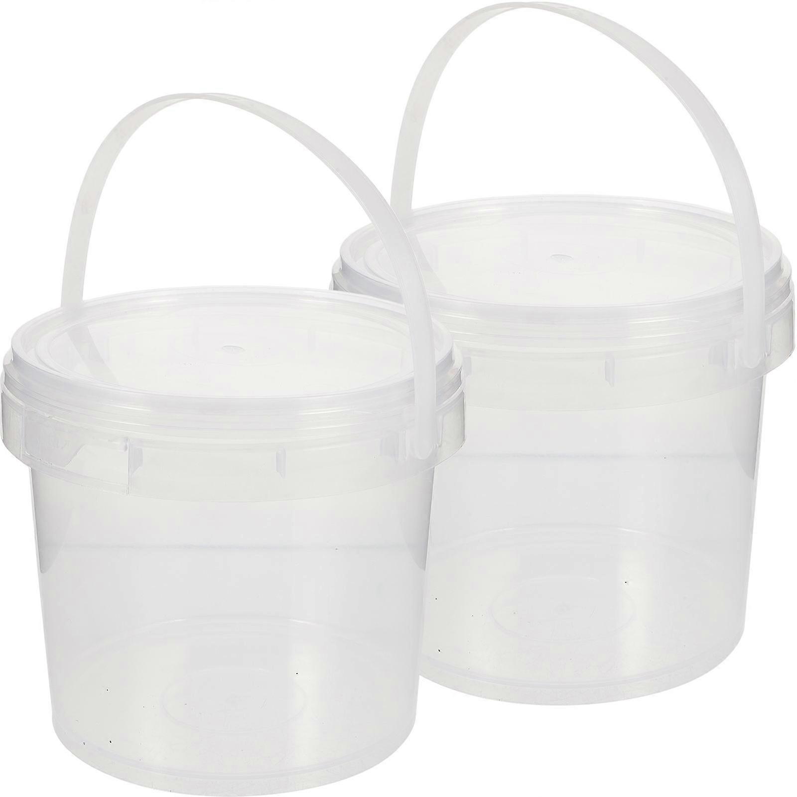 Ice Cream Containers, Multi-Purpose Transparent Buckets with Airtight Seals