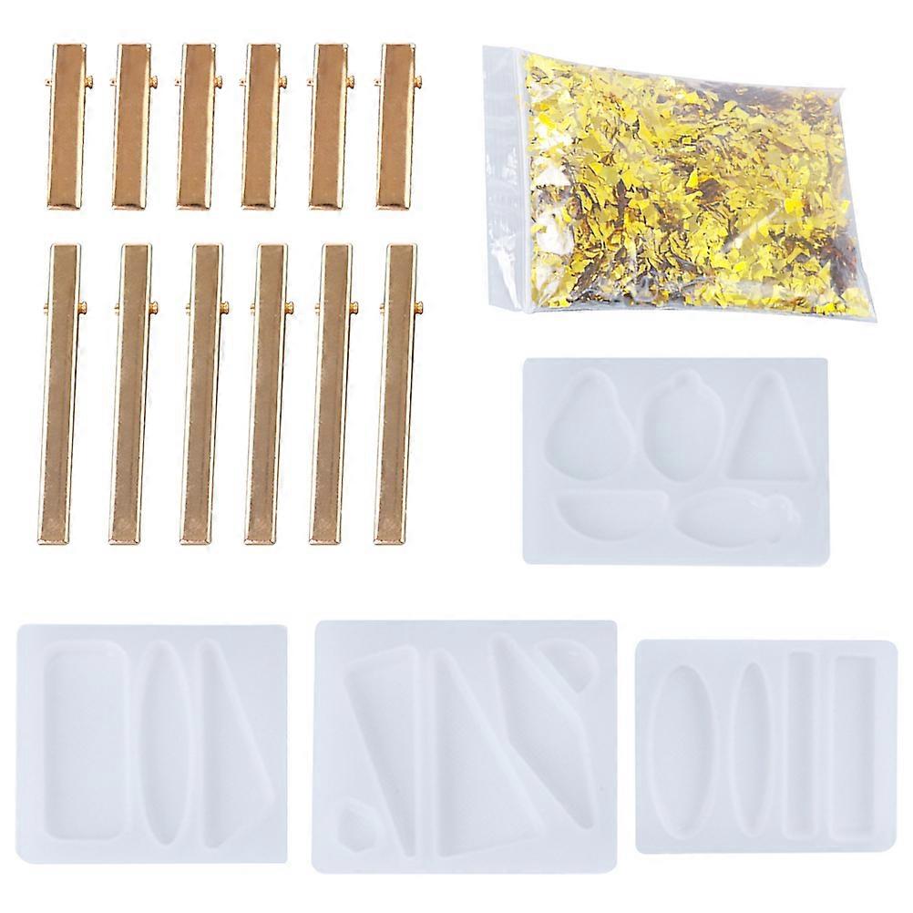 Epoxy Moulds Silicone Hairpins Mold Set Diy Projects Assorted Color 8 5x8cm Practical Design 1Set