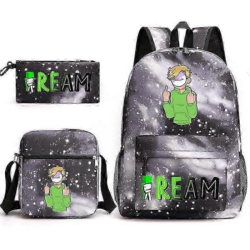 Dreamwashaken backpack for male and female students with a three piece set of peripherals SZBS