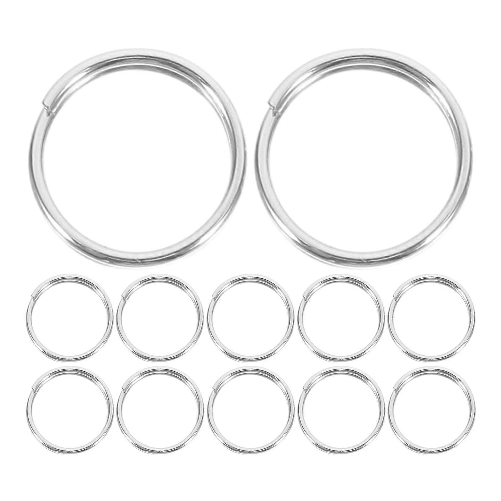 100pcs 10mm Stainless Steel Split Rings for Key Chains and Crafting