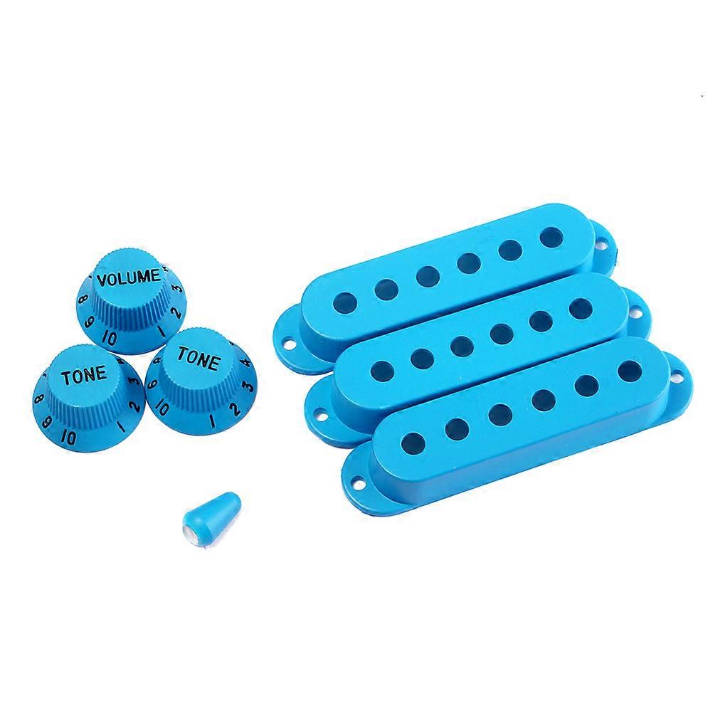 Pickup Covers Knobs Tip Set Electric Guitar Parts Dark Blue 8.40X1.80X1.40CM Guitarists 1Set