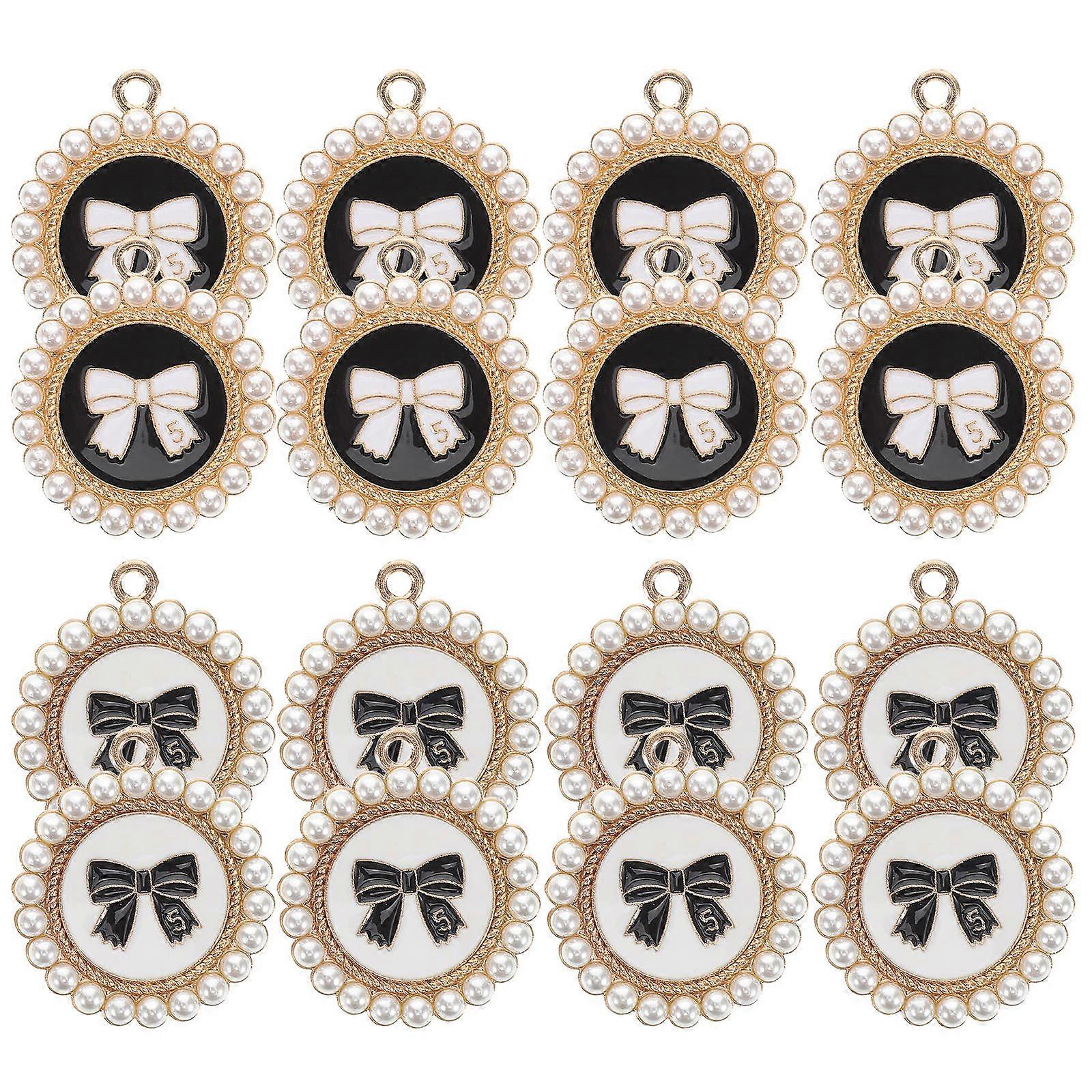 Elegant Design Bow Charms Diy Accessory For Casual Outing Formal Event Zinc Alloy Assorted Color 3.30X2.90X0.40CM 20Pack