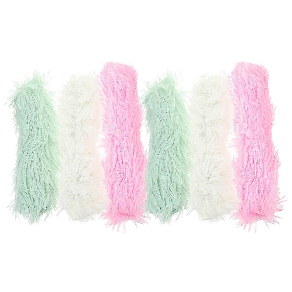 Cat Chew Toys Kitten Interactive Fluffy Strip Oral Health White 6Pcs