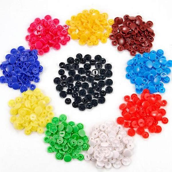 T5 Plastic Snaps Kam Snap Buttons for Sewing Crafts 150Pcs Set