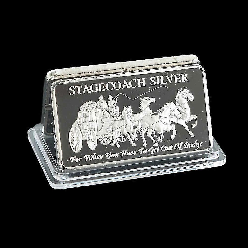 1/4 oz .999 Fine Silver Divisible Bar with Stagecoach Design