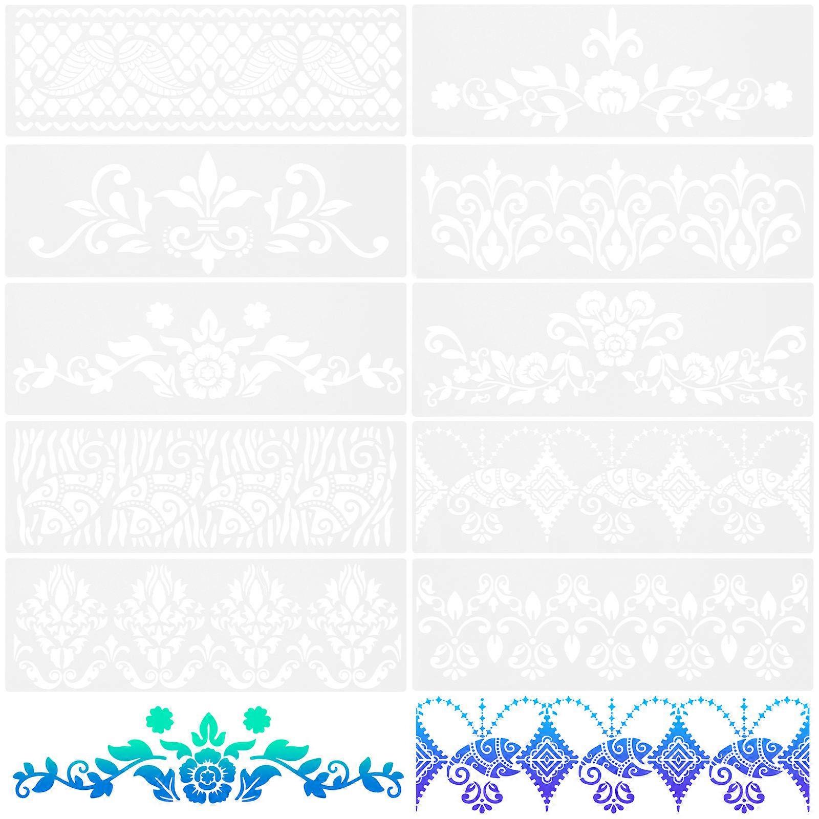 It sounds like you're describing a product listing for **vintage pattern stencils**. Here's a polished and professional product description that you