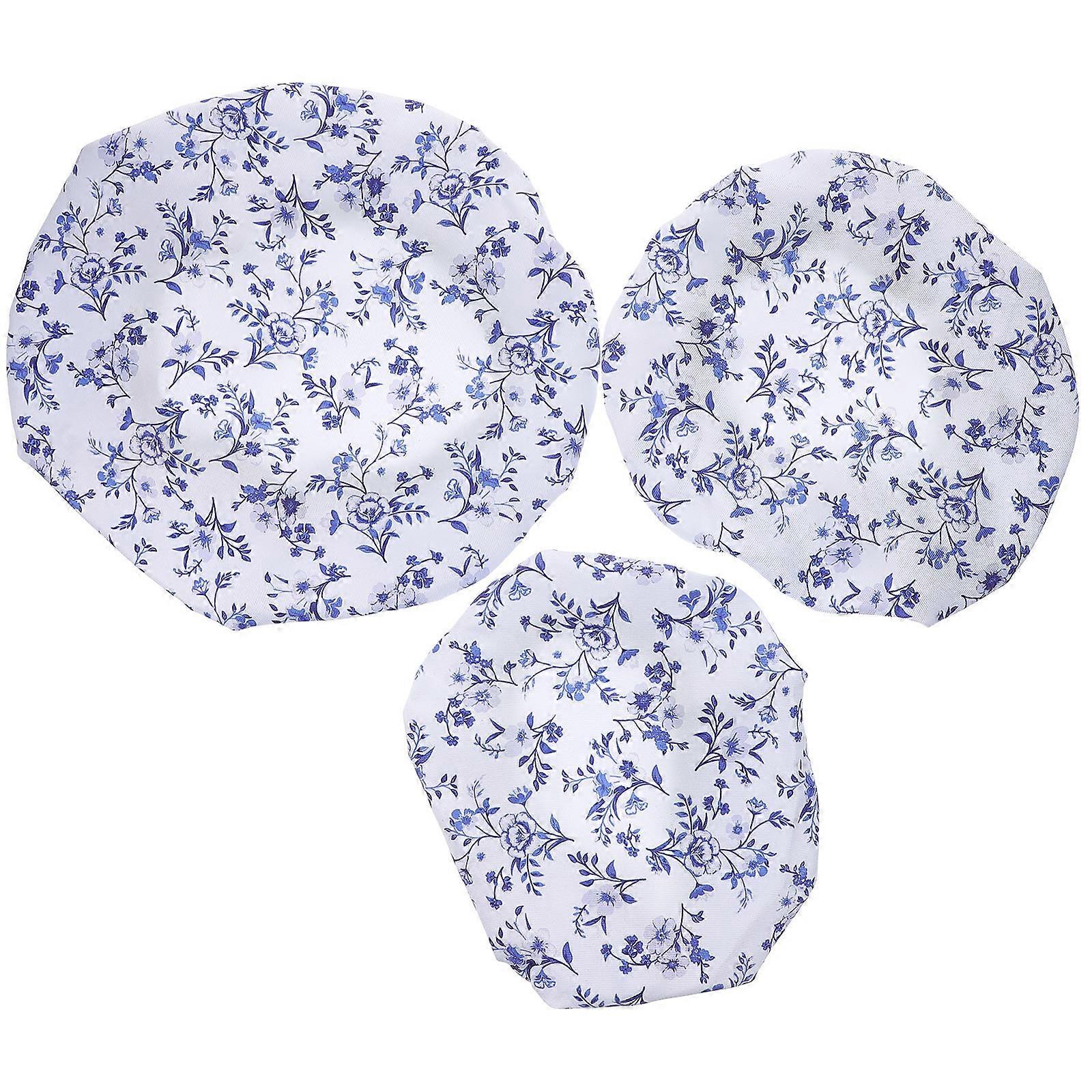 Stretch Bowl Cover Elastic Container Covers Multi Color 24X24X1CM Maintain Freshness 3Pcs