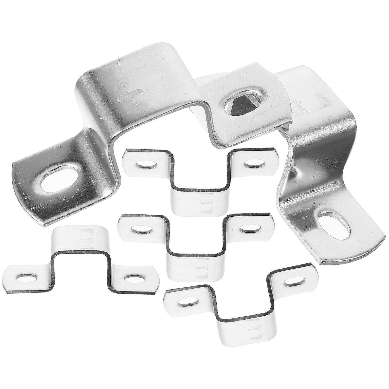 Clamp For Pipes U-type Pipe Strap Clips Heating Systems 2.6X0.9X0.8in 6Pcs
