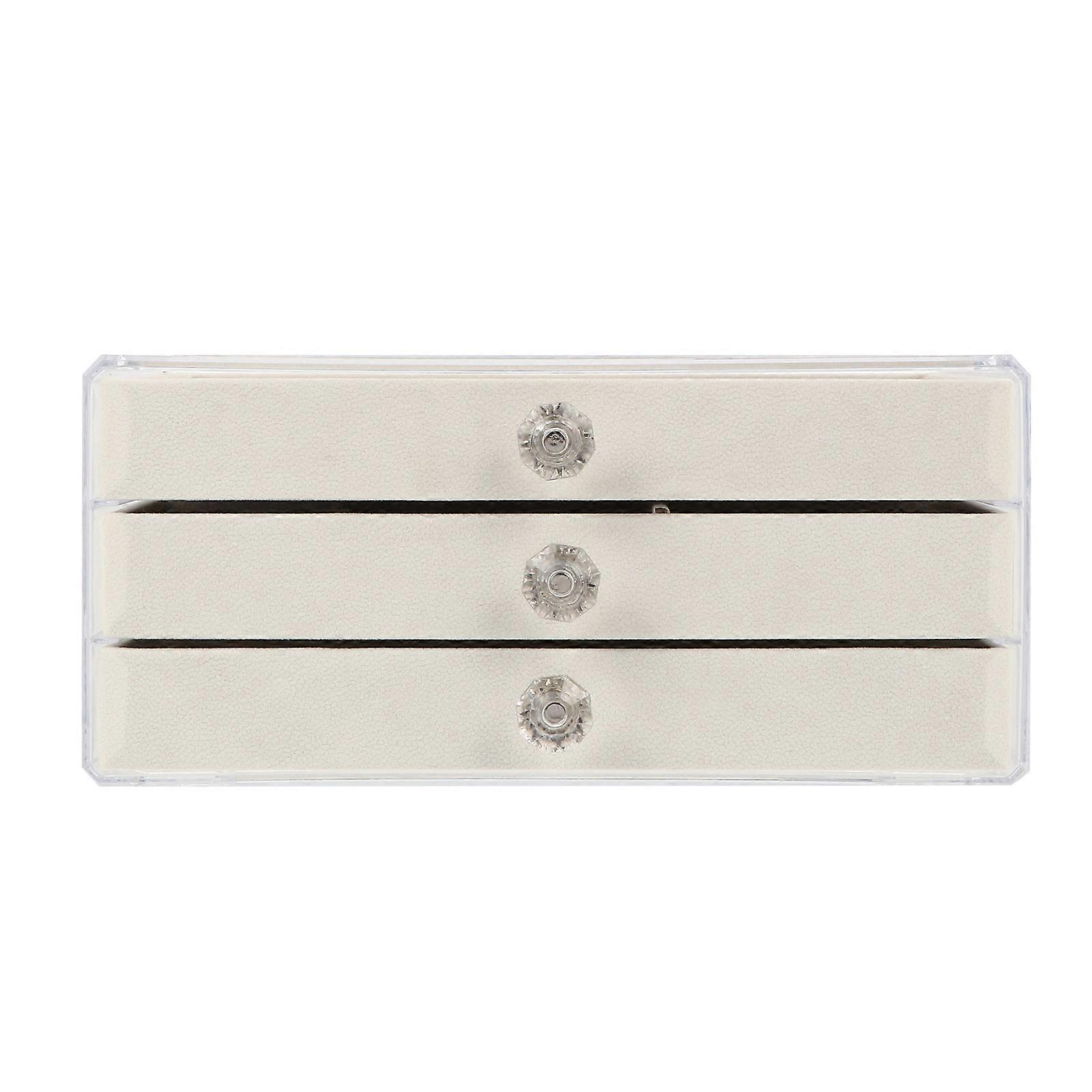 Plastic Jewelry Box with Multi Grid Earring Organizer – Durable Storage Holder for Earrings and Accessories, Compact Design for Home and Retail