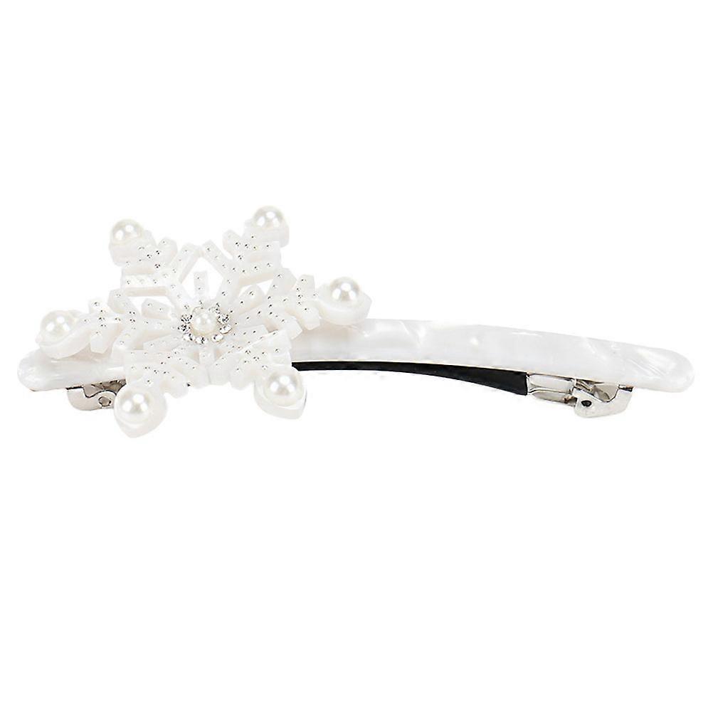 Ladies Hair Clips Snowflake Shape Acetate Material Barrette For Women Daily Life Versatile Hairstyle Usage 1Pc