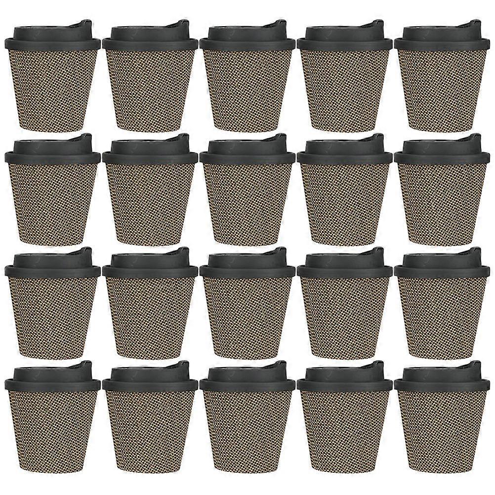 Disposable Coffee Cups With Lids Dust-Proof Office Use 10.00X10.00X3.00cm 50Set