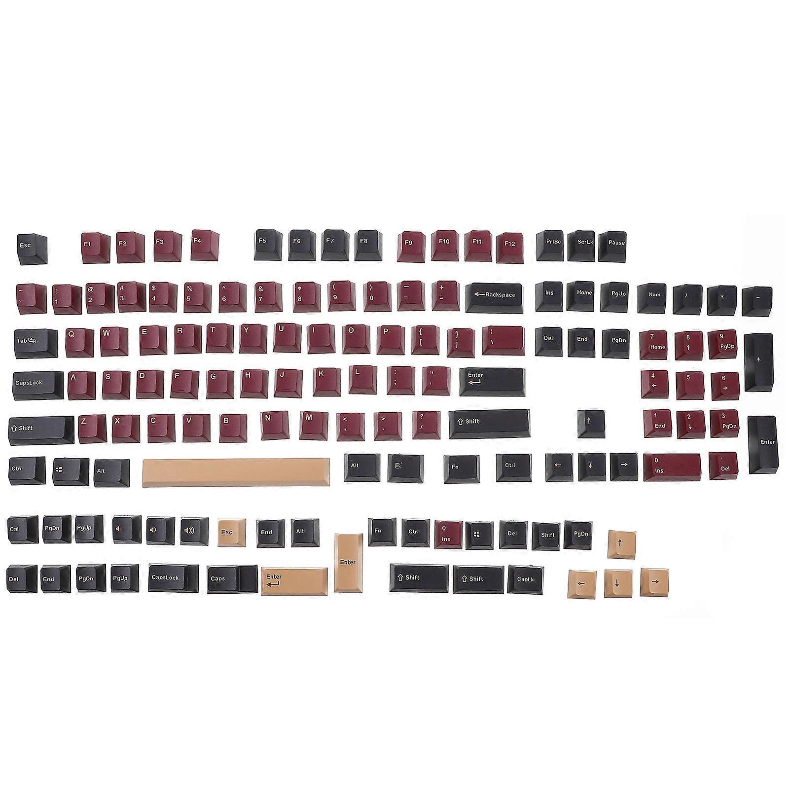 Keyboard Keycaps for Computer Ergonomic Assorted Color 136pcs Decor School Supplies