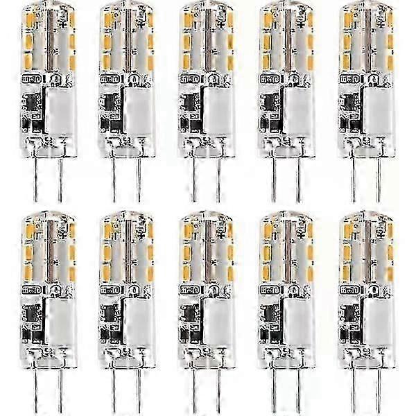 10x G4 لمبات LED 12 فولت تيار متردد / تيار مستمر أبيض دافئ 3000K2W ، ضوء قابل للتعتيم WELLNGS