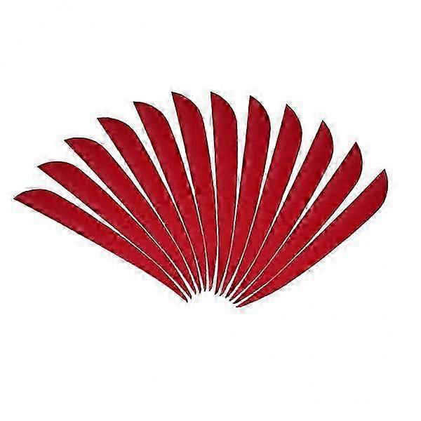 2x12pcs 3inch Archery Arrow Turkey Feathers Fletchings Vanes Red