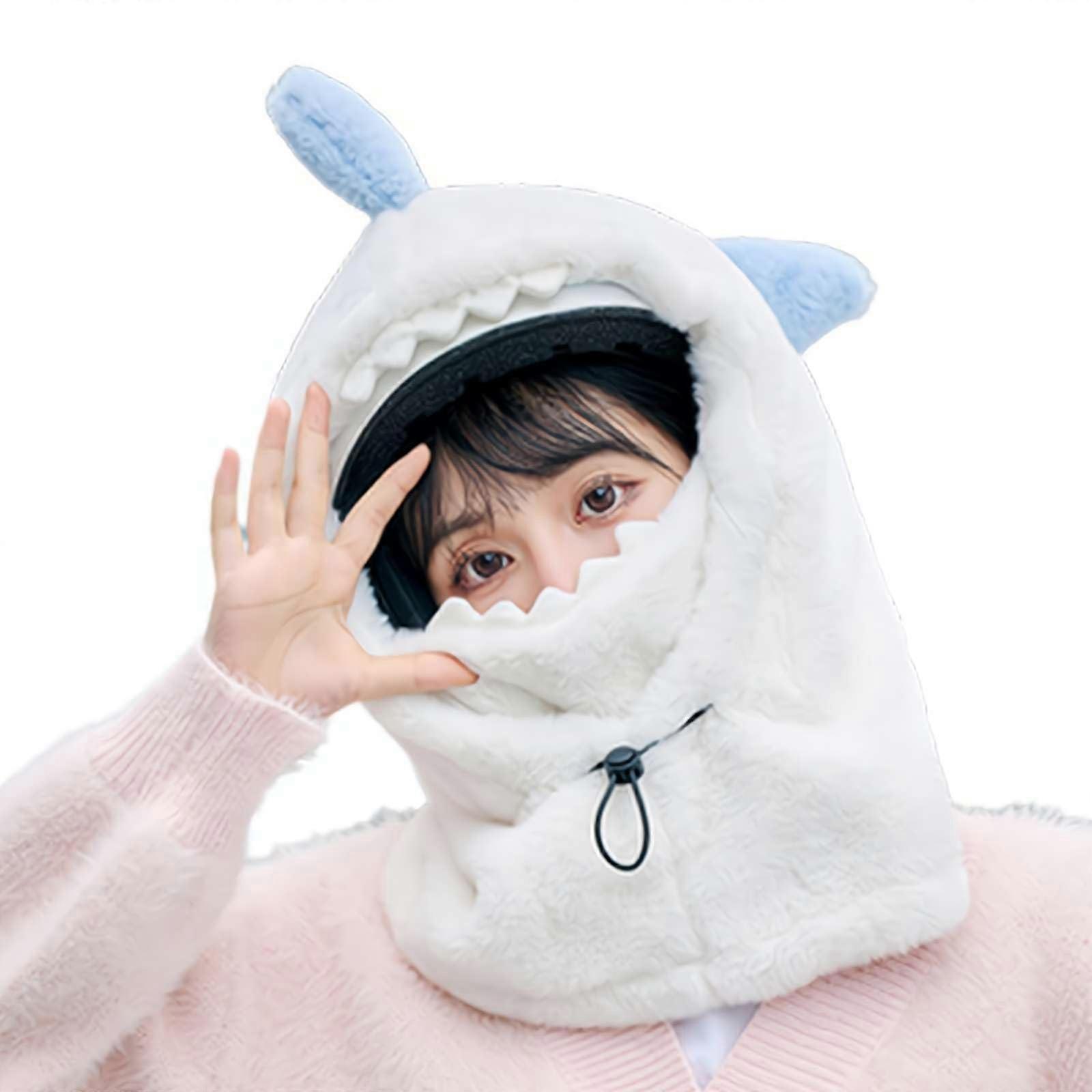 Ski Helmet Cover Wind Resistant Warm Winter Cute Design for Kids and Adults, White, Universal Fit for Snowboarding and Cycling