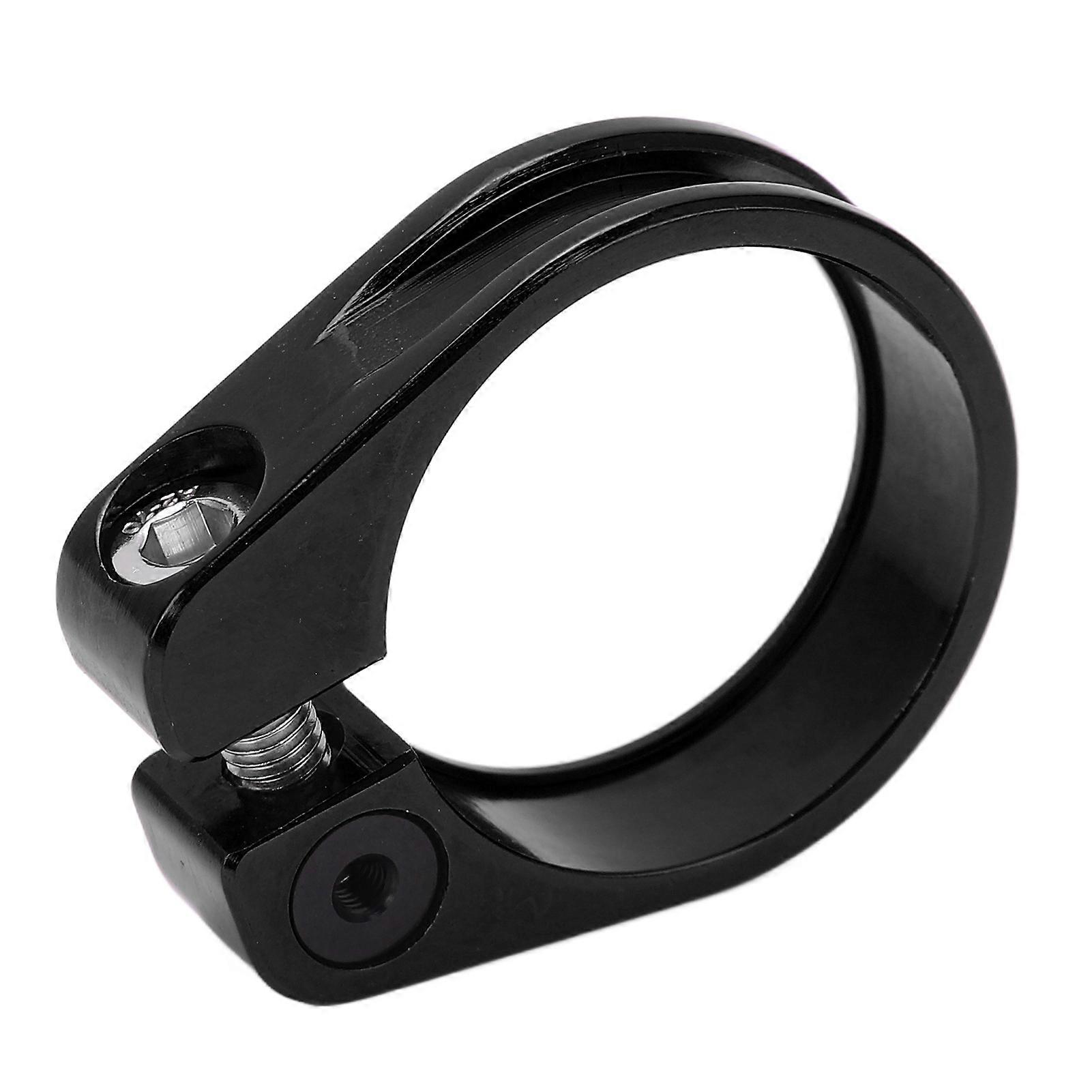Bike Seat Post Clamp 31.8mm Aluminium Alloy CNC Cutting Ergonomic Hollow Design Bicycle Seatpost ClampBlack