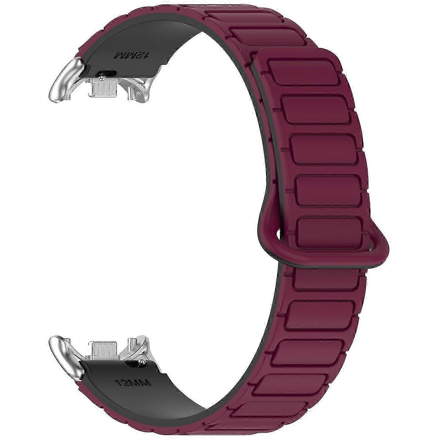 Magnetic Silicone Strap for Compatible Smart Bands Replacement Wristband with Connectors