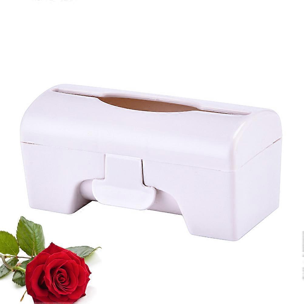 Kitchen Storage Bag Organiser Wall Mounted Garbage Bag Box Beige 11.50X5.30X5.00CM 1Set