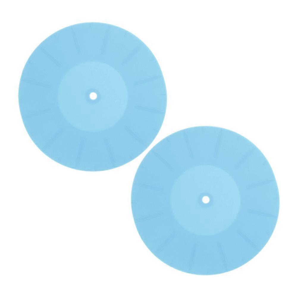 2pcs Static Vinyl Record Player Mats Silicone Turntable Protective Pads for Enhanced Sound Durable Easy Install Compatible with Turntables